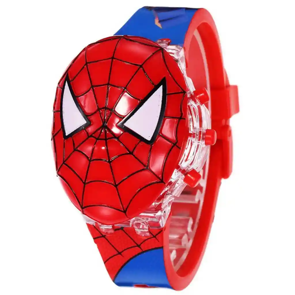 Reloj Niños Digital Luces Sonido Tapa Hombre Araña Spiderman Dayoshop