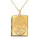 Collar Virgen Libro Relicario Acero Inoxidable+ Estuche Dayoshop