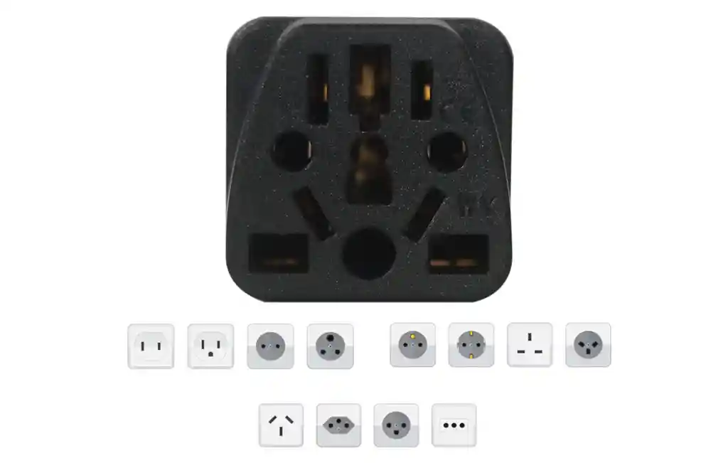 Adaptador Enchufe De Viaje Europeo Universal Capacidad 110-250v