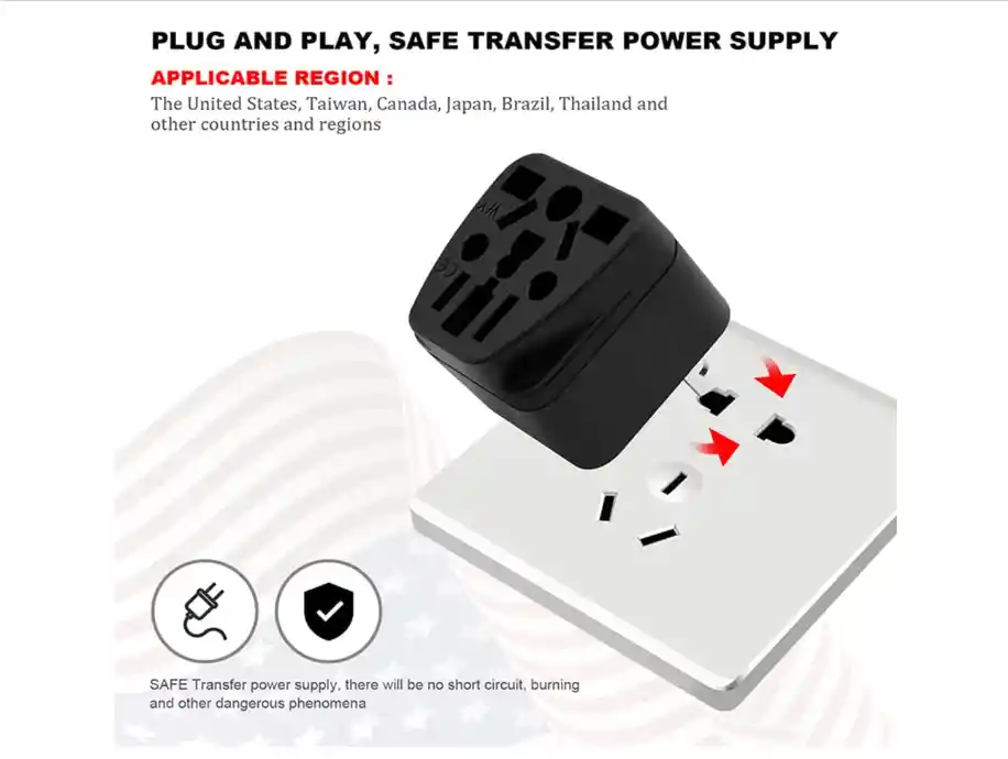 Adaptador Enchufe De Viaje Europeo Universal Capacidad 110-250v