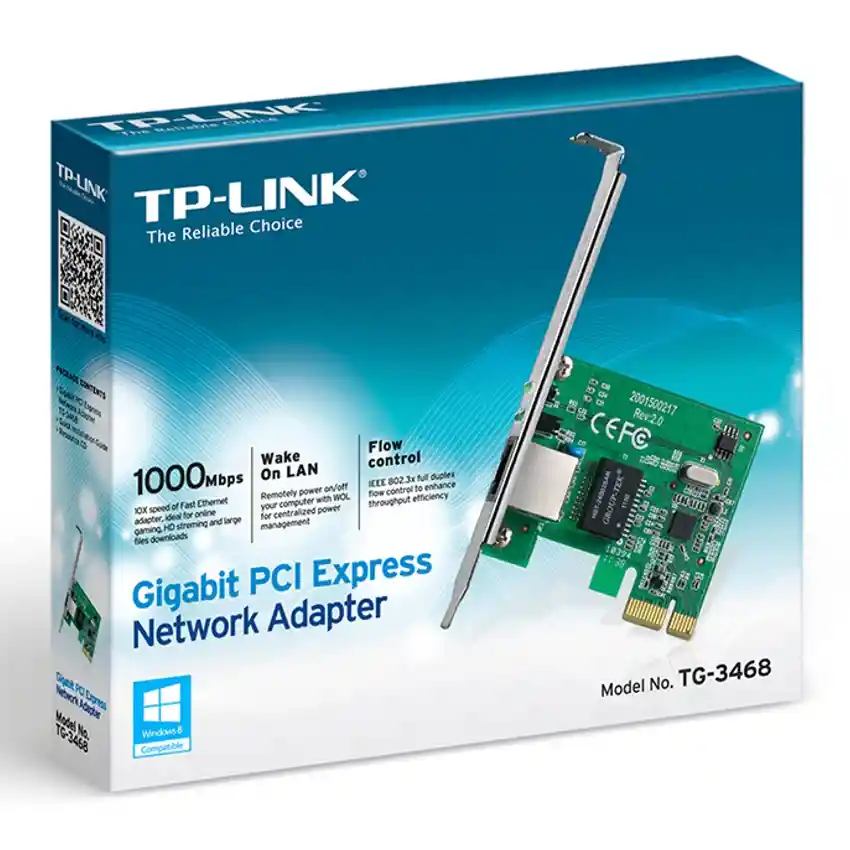  Tarjeta De Red Pci Express Gigabit 10/100/1000Mbps Tp-Link Tg3468 