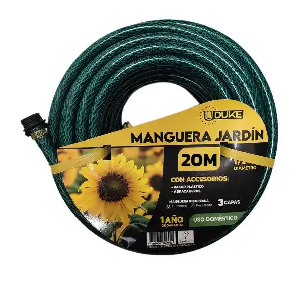 Manguera Para Jardin Swan Verde 1/2 Uduke X 20 Metros