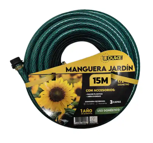 Manguera Para Jardin Swan Verde 1/2 Uduke X 15 Metros