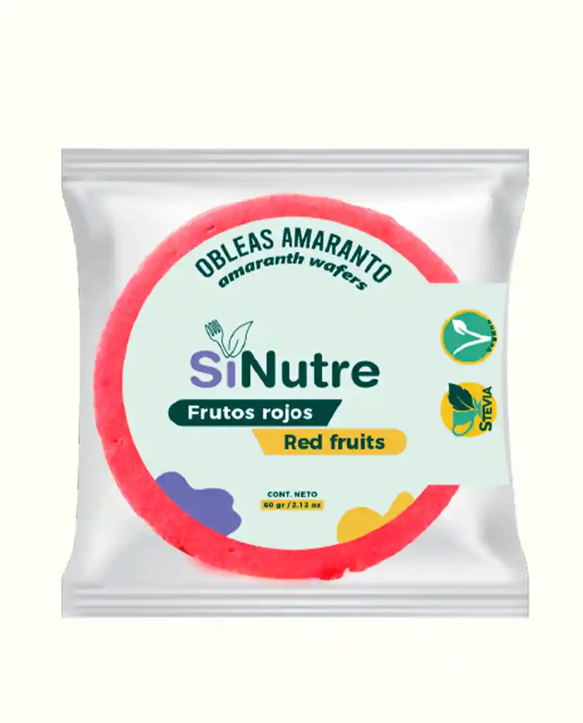 Obleas Frutos Rojos Sinutre 20 Unds