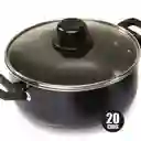Olla Con Tapa De Vidrio Universal 24 Cm