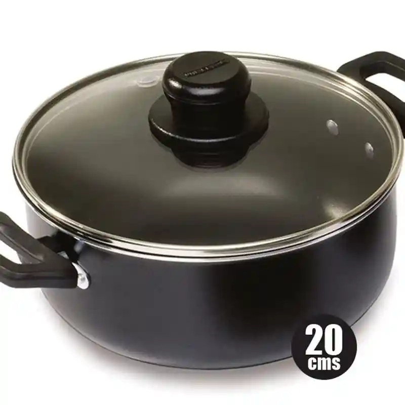 Olla Con Tapa De Vidrio Universal 20 Cm