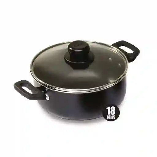 Olla Con Tapa De Vidrio Universal 18 Cm