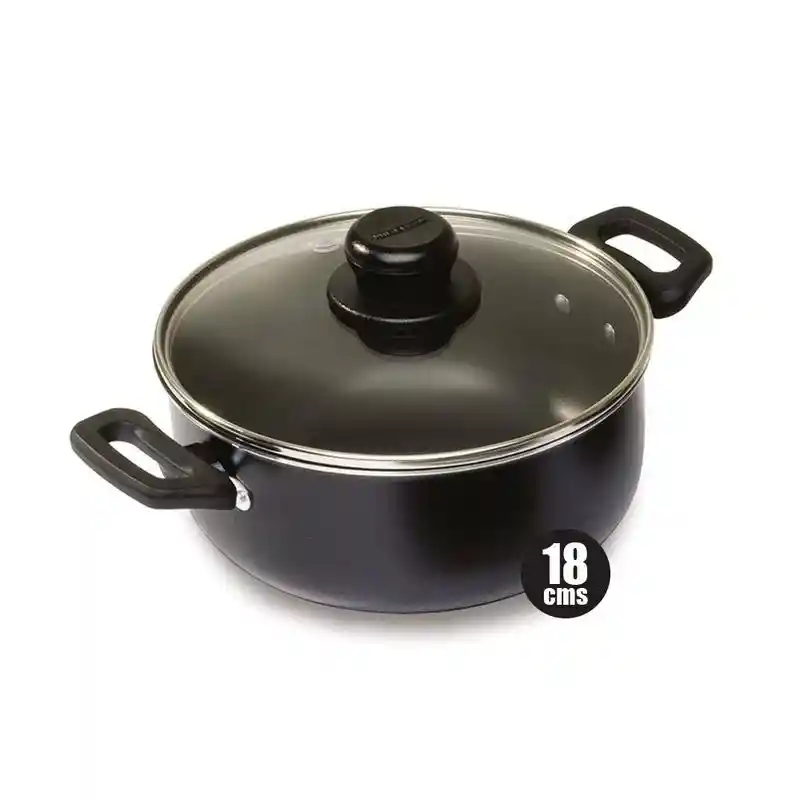 Olla Con Tapa De Vidrio Universal 18 Cm