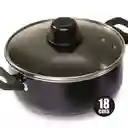 Olla Con Tapa De Vidrio Universal 18 Cm