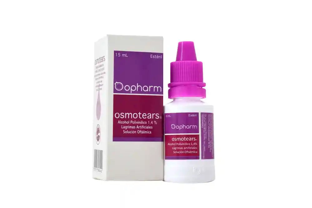 Osmotears | Alcohol Polivinilico 1.4% | Lagrimas Artificiales | 15 Ml | Gotas | Oftalmico | Opharm