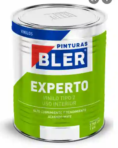 Vinilo Experto De 1 Galon Tipo 2 Blanco Para Uso Interior Y Acabado Mate Bler