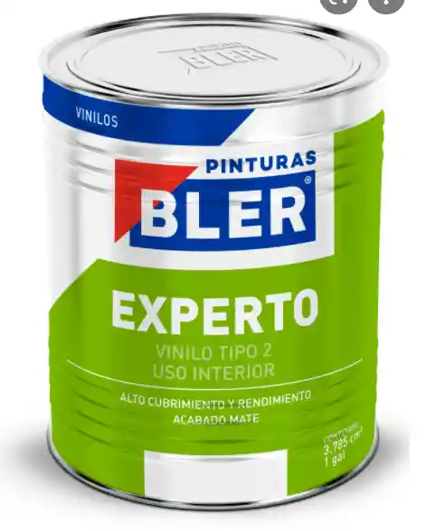 Vinilo Experto De 1 Galon Tipo 2 Blanco Para Uso Interior Y Acabado Mate Bler