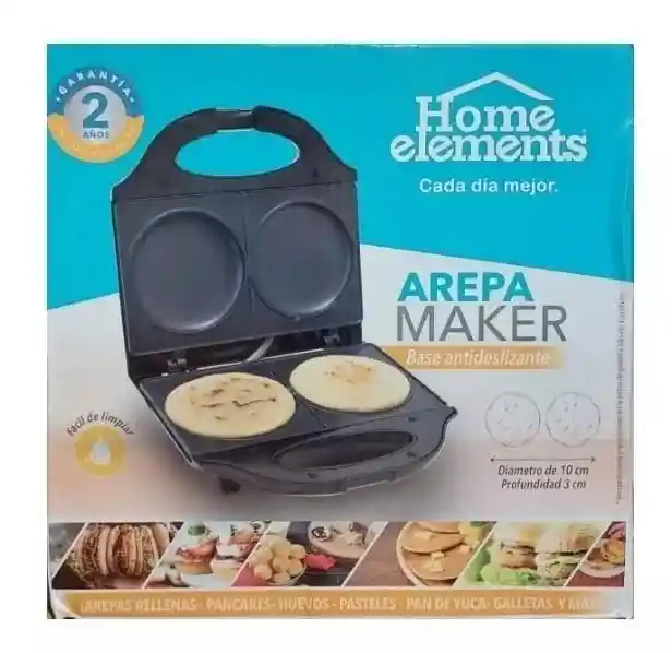 Arepa Maker 2 Puestos Home Elements Tostador De Arepas