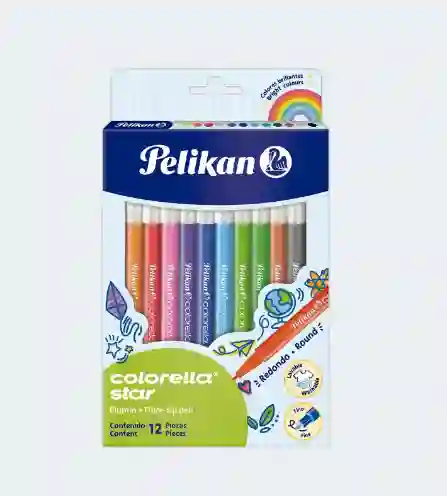 Plumones Pelikan Caja * 12 Unidades Colorella Star