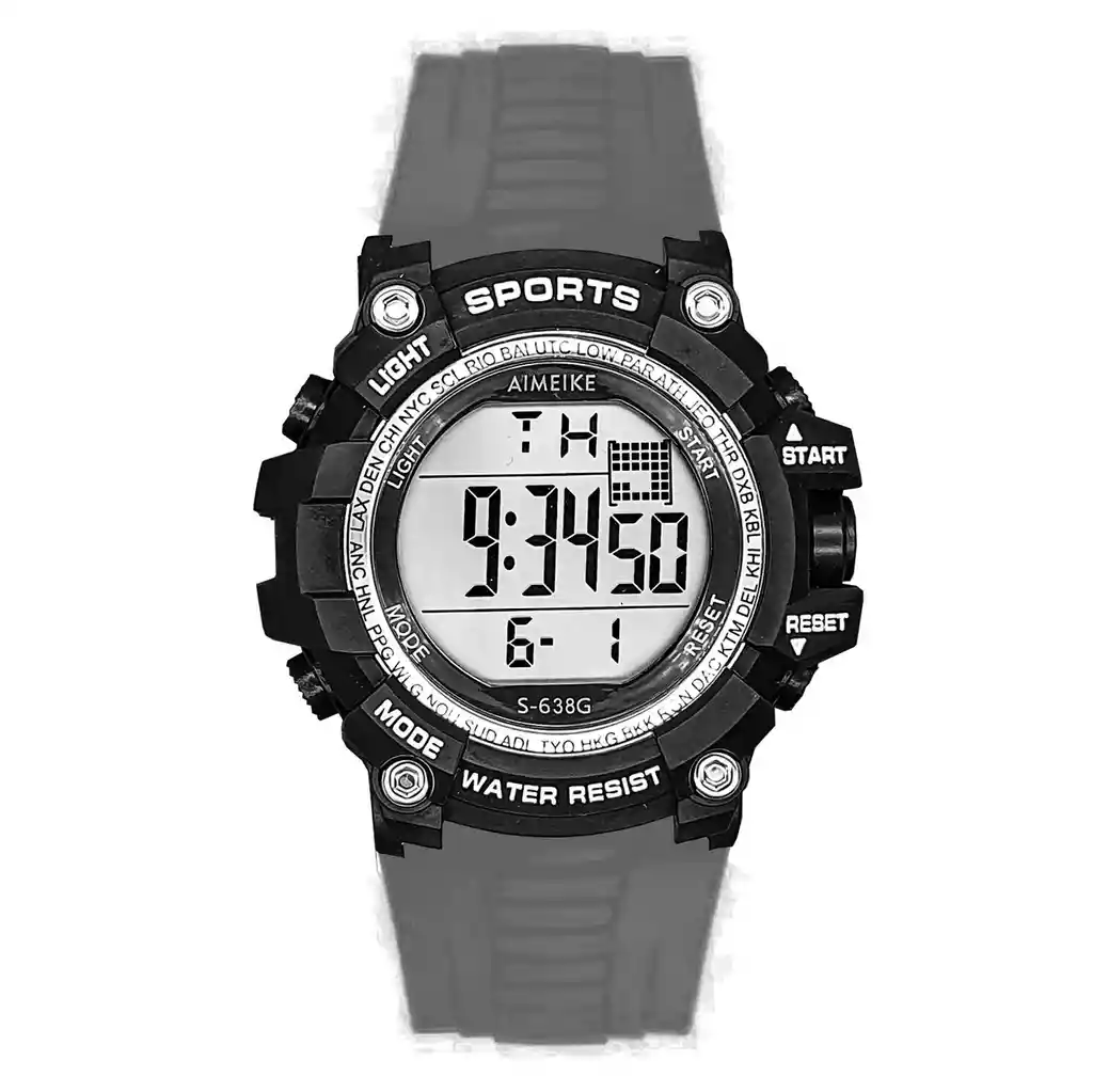 Reloj Digital Resistente Al Agua 30 M Sports Luces+ Estuche Dayoshop