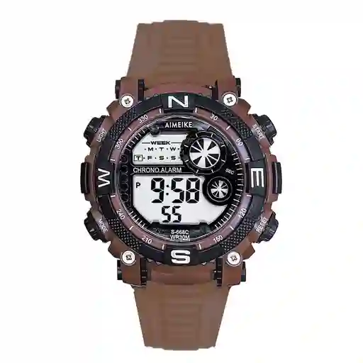 Reloj Digital Luces Resistente Al Agua Orientaciòn + Estuche Dayoshop