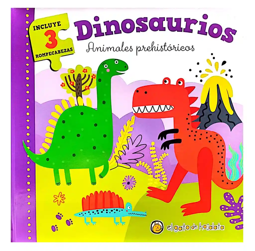 Libro Interactivo Dinosaurios 3 Rompecabezas Prehistóricos