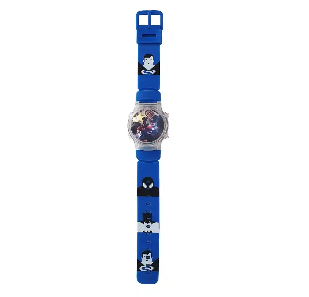 Reloj Niños Digital Luces Tapa Infantil Comics Cap America3d Dayoshop