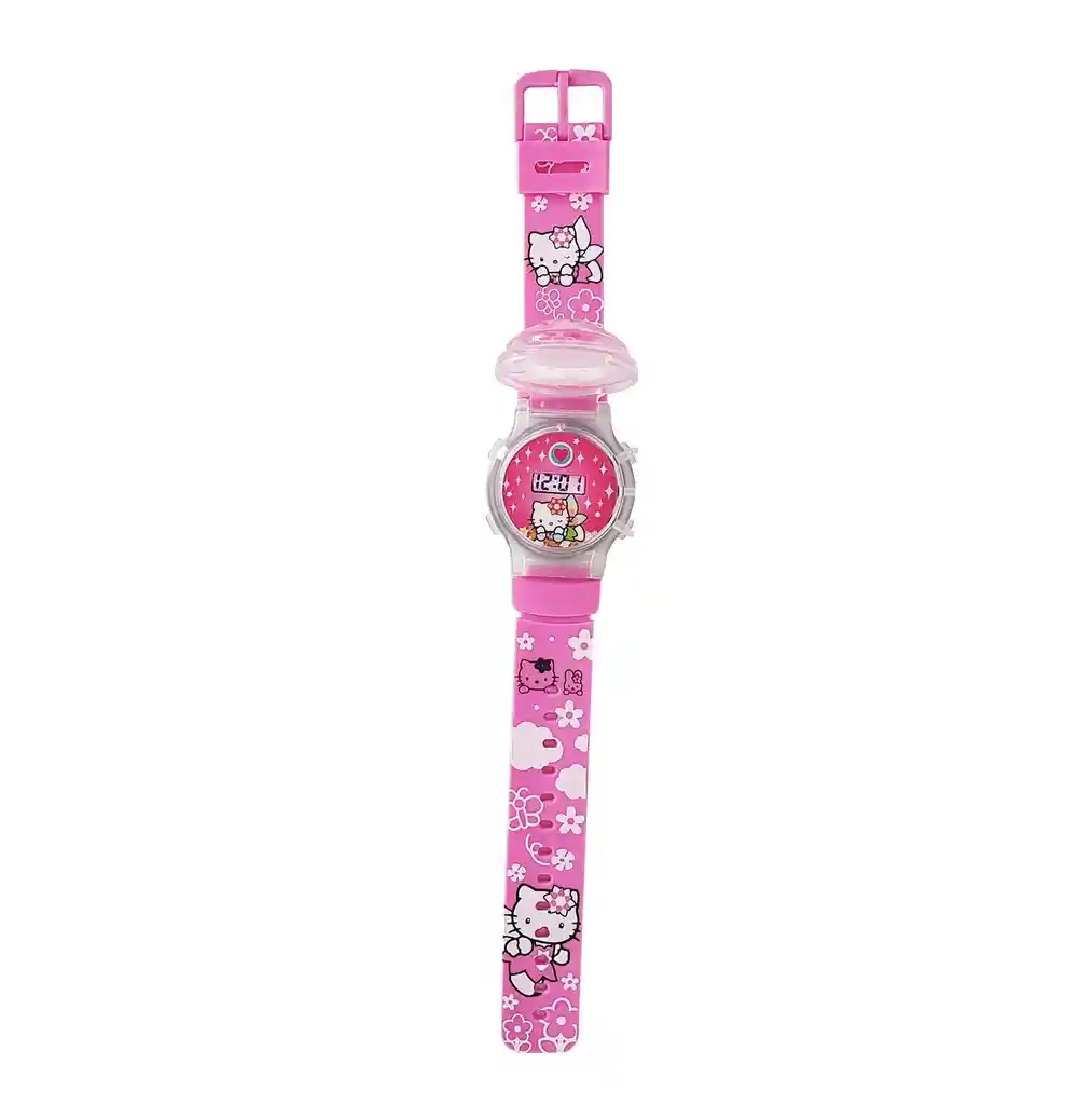 Reloj Niñas Digital Luces Tapa Infantil Hello Kitty Conejo3d Dayoshop