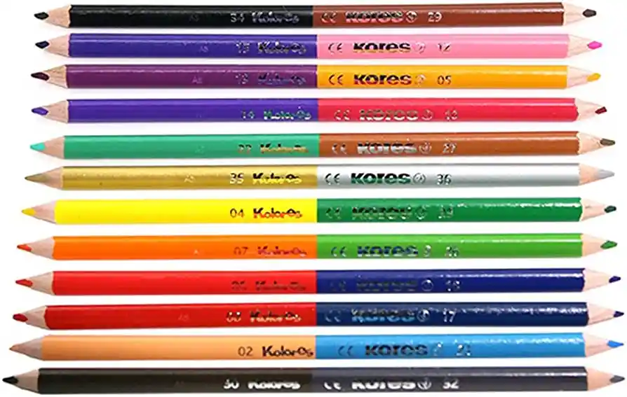 Kores Kolores Duo - Lápices De Colores (12 Lápices, 24 Colores)