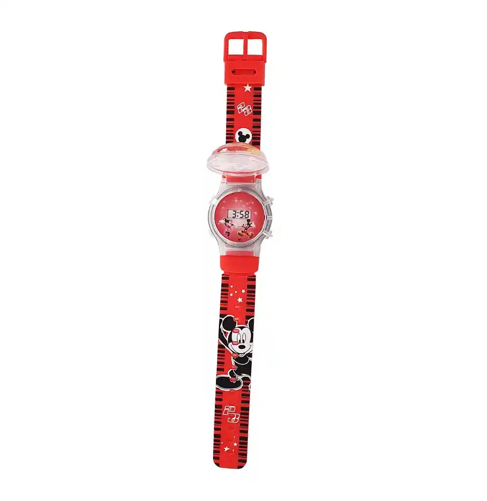 Reloj Niños Digital Luces Tapa Infantil Mickey Mouse 3d Dayoshop