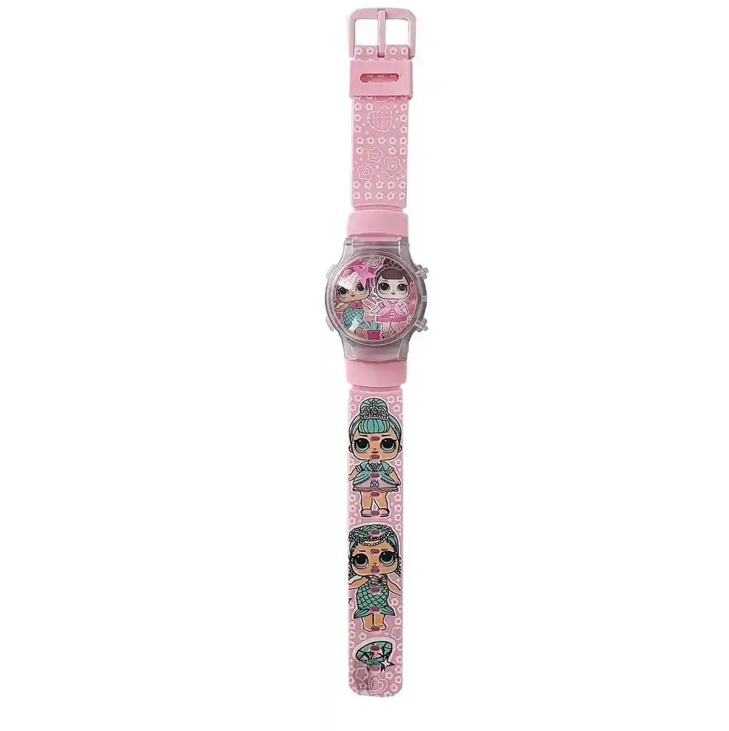 Reloj Niñas Digital Luces Tapa Infantil Muñeca Lol 3d Dayoshop