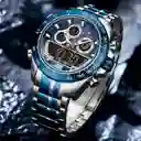 Reloj Naviforce Nf 9188 Plateado Azul + Estuche Dayoshop