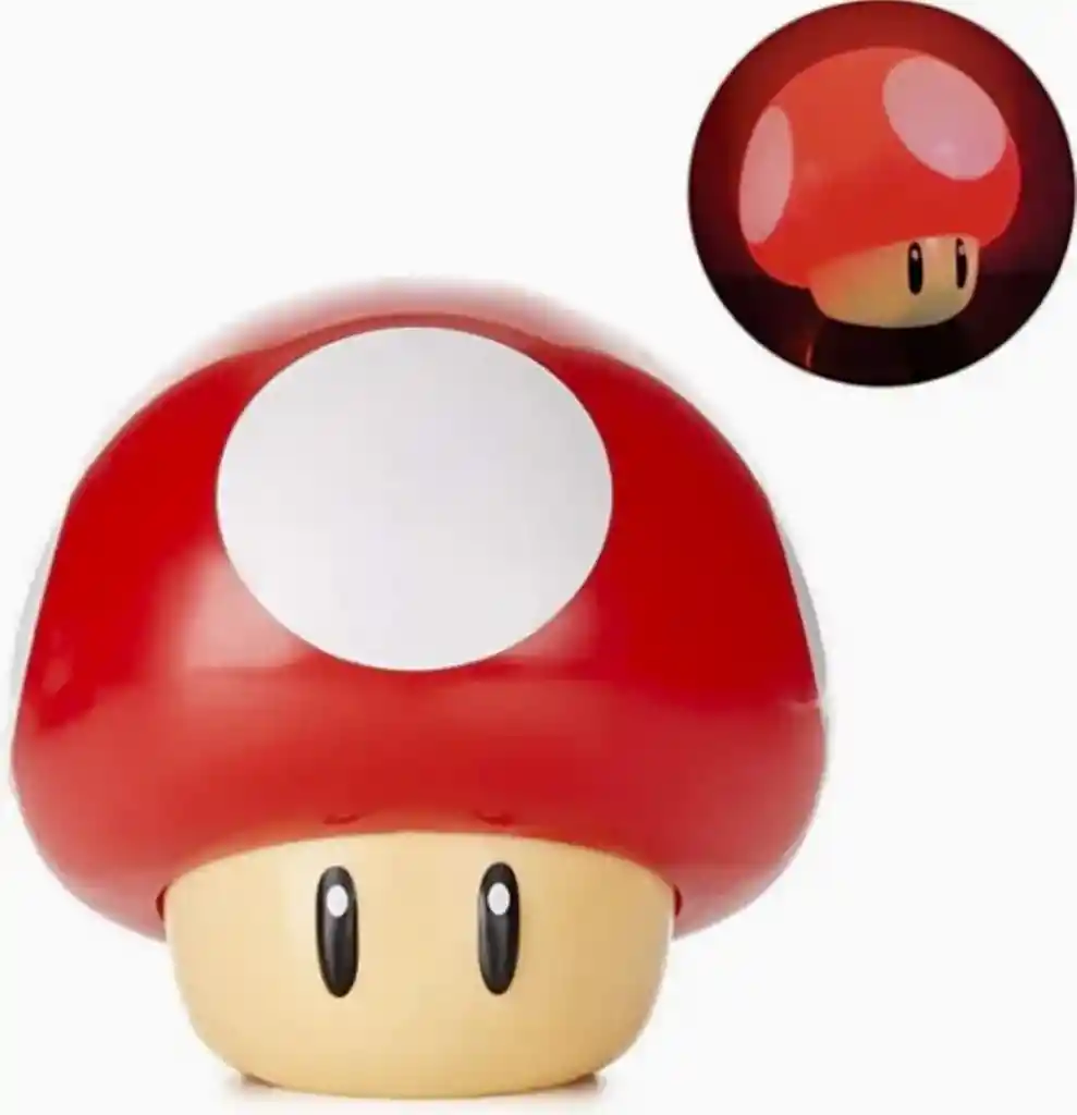 Lampara Hongo Mushroom 3d Luz De Noche Recargable Con Sonido