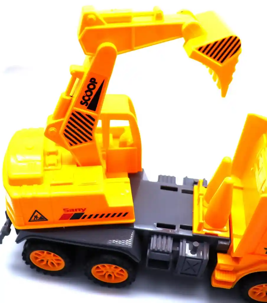 Excavadora Bulldozer Amarillo Camión Construcción Juguete Dayoshop