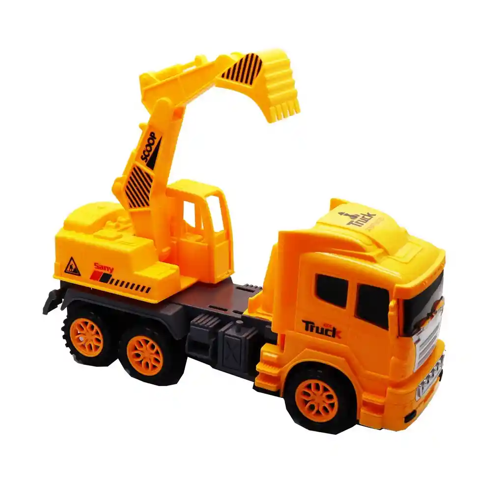 Excavadora Bulldozer Amarillo Camión Construcción Juguete Dayoshop