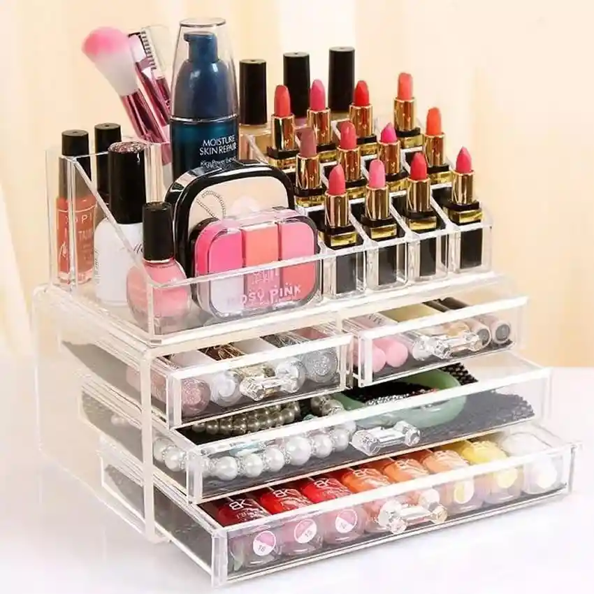 Organizador Caja Cosmetiquera Maquillaje 4 Cajones