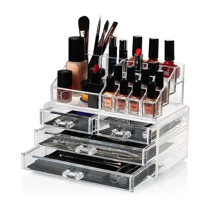 Organizador Caja Cosmetiquera Maquillaje 4 Cajones