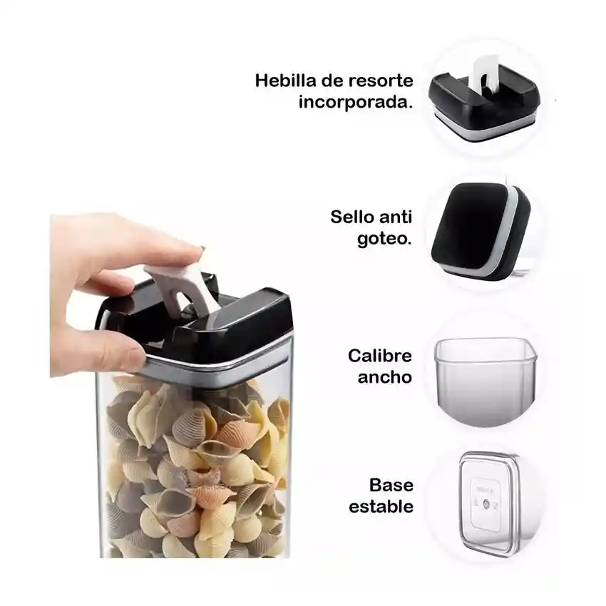 Juego De Recipientes Herméticos Para Alimentos 7 Unidades
