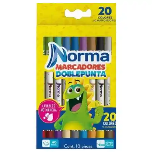 Marcador Lavable Norma X10 Doble Punta