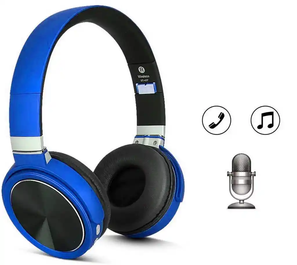 Audifonos Diadema Inalámbrico St-437 Recargable Bluetooh Dayoshop