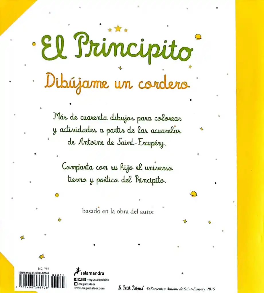Libro Para Colorear El Principito Dibújame Un Cordero Niños