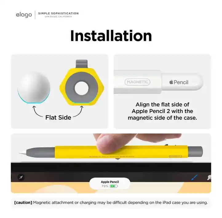 Elago Estuche Para Apple Pencil 2 / Pro Generación Monami En Amarillo