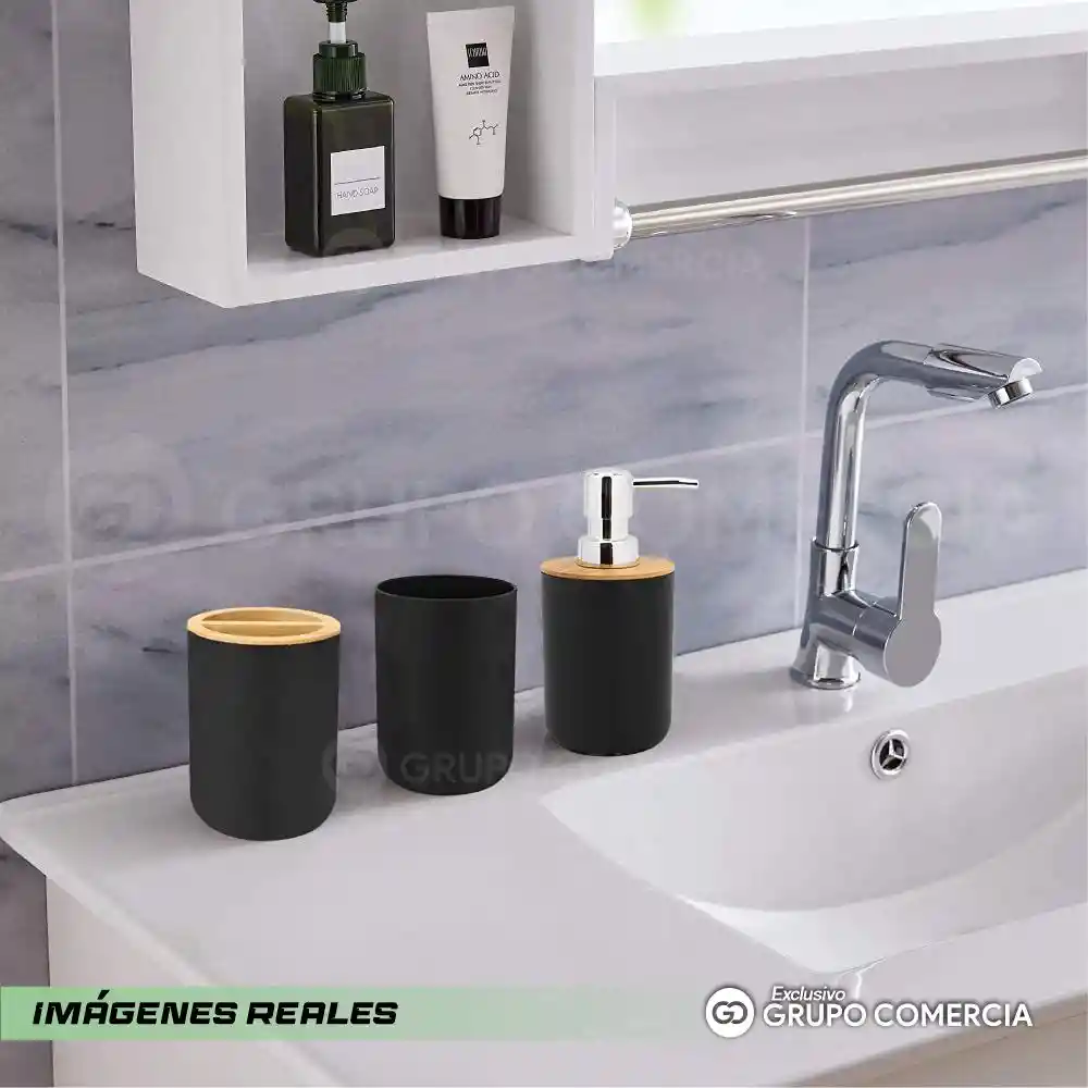 Organizador Dispensador Para Baño Set 6 Piezas Premium