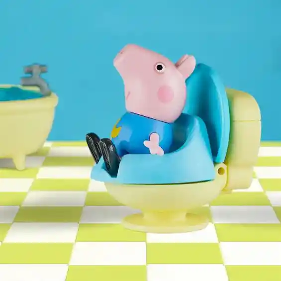 Set Peppa Pig Figura La Hora Del Baño George