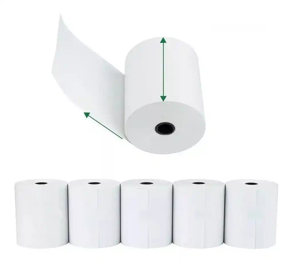 Rollo Papel Termico 80mm X 80mts X8 Unidades