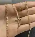 Cadena Y Cristo Estampado En Oro Laminado 18k