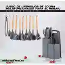 Set De 19 Utensilios De Cocina Premium Cucharones Cuchillos