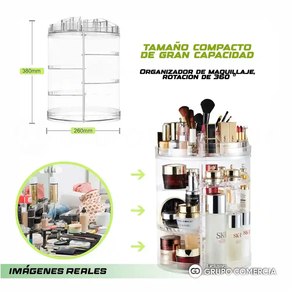 Organizador De Cosméticos 360 Giratorio Para Tocador