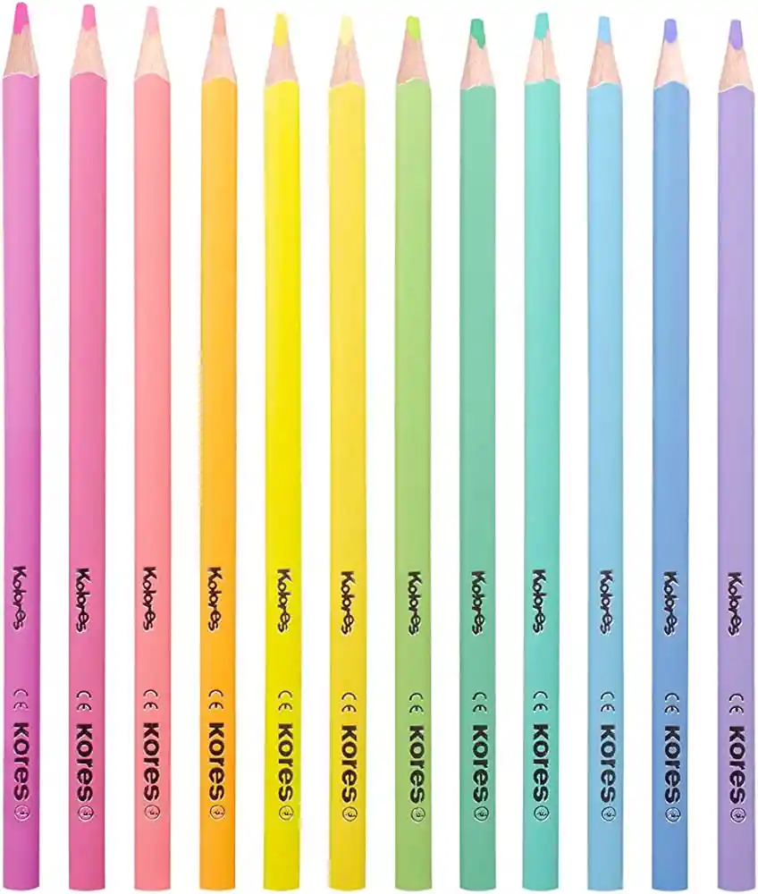 Kolor Triangular Pastel X12 Pz Kores 93311