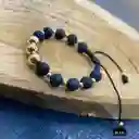 Manilla Tejida Bola 4y8mm Oro Laminado 18k Garantía X 2 Años