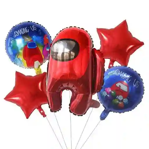 Kit Set Globo Feliz Cumpleaño Amongus Among Us Tematico Dayoshop