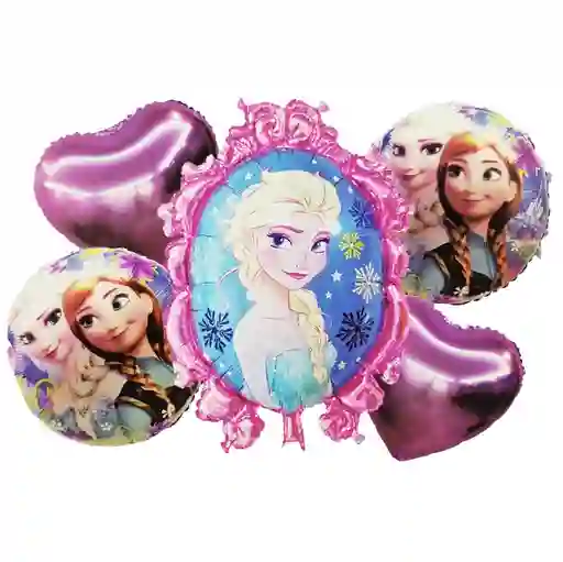 Kit Set Globo Feliz Cumpleaños Globo Frozen Anna Elsa Dayoshop