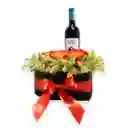 Mini Caja Decorada Elaborada En Rosas Gratinadas Y Vino