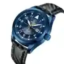 Reloj Naviforce Original Nf 8022 Cuero Azul + Estuche Dayoshop