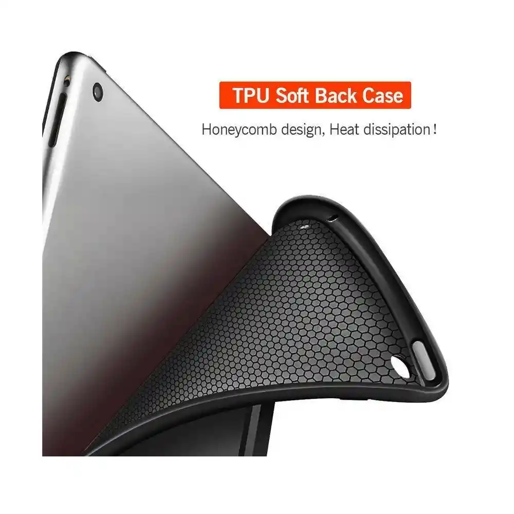 Estuche Protector Para Ipad 2 3 4 Smart Cover Magnetico Tpu - Negro